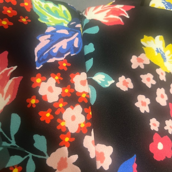 RACHEL Rachel Roy Blue Pink Ruffled Tiered Sheath Midi Dress! Vestido/ Floral - Picture 5 of 8